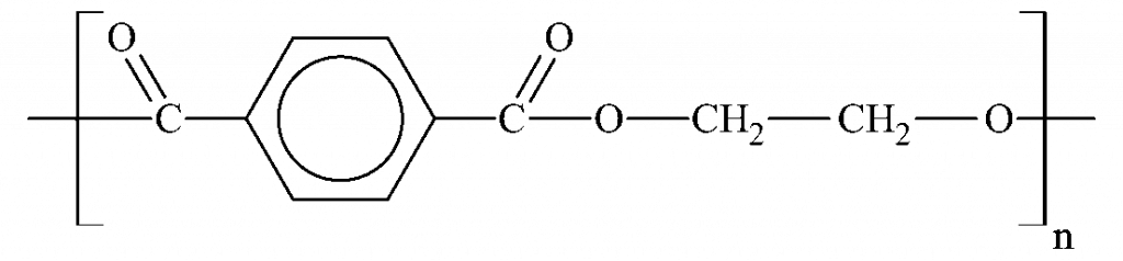 Obrázek 2 – Chemický vzorek polyetylentereftalátu; zdroj: wikipedia.org